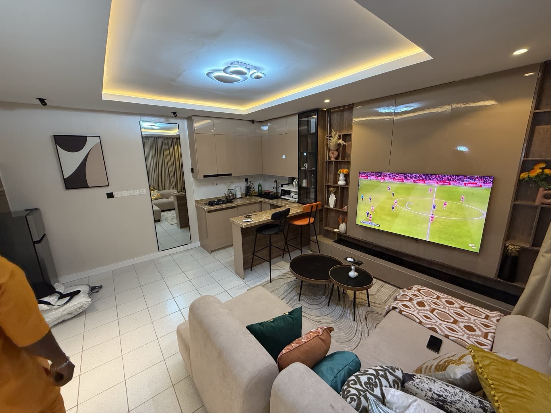 The Caramel Cove shortlet living room angle 2 - Lekki Phase 1 Lagos